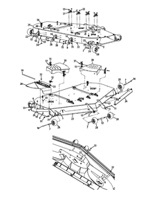 Deck 72-Inch Diagram and Parts List for S7232-D 53BY8DU8750-312HP Cub Cadet Lawn Tractor